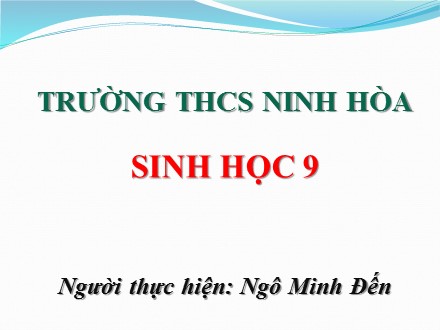 Bài giảng môn Sinh học Lớp 9 - Tiết 49, Bài 54+55: Ô nhiễm môi trường