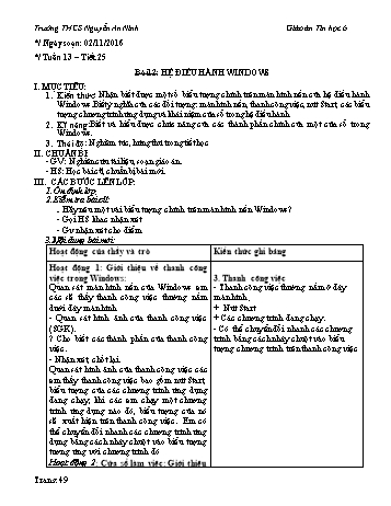 Giáo án môn Tin học Lớp 6 - Tuần 13 - Trường TH-THCS Nguyễn An Ninh