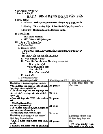 Giáo án môn Tin học Lớp 6 - Tuần 26 - Năm 2016