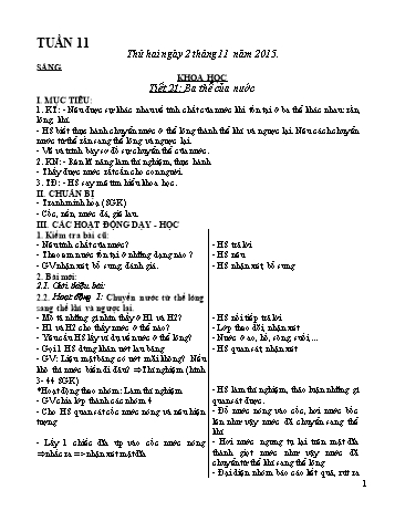 Giáo án điện tử Lớp 4 - Tuần 11 - Năm học 2015-2016