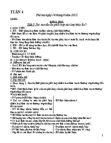 Giáo án điện tử Lớp 4 - Tuần 4 - Năm học 2015-2016