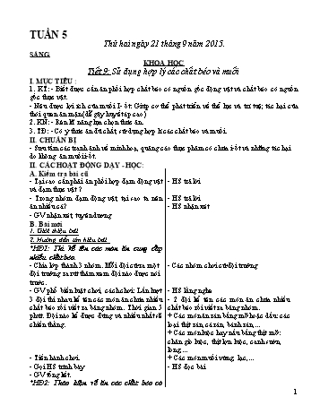 Giáo án điện tử Lớp 4 - Tuần 5 - Năm học 2015-2016