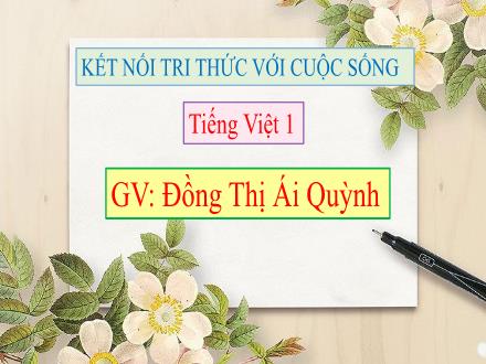 Bài giảng Hoạt động trải nghiệm Lớp 1- Bài 6: Thực hiện Năm điều Bác Hồ dạy - Đồng Thị Ái Quỳnh