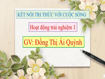 Bài giảng Hoạt động trải nghiệm Lớp 1 - Bài 8: An toàn khi vui chơi - Đồng Thị Ái Quỳnh