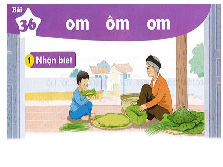 Bài giảng Tiếng Việt Khối 1 (Kết nối tri thức) - Bài 36: Om, ôm, ơm