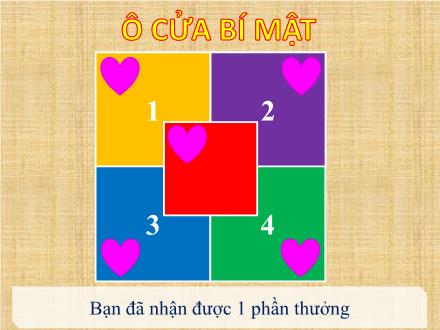 Bài giảng Toán Lớp 1 (Cánh diều) - Trò chơi Ô cửa bí mật