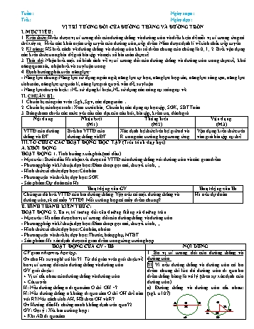 Giáo án Phát triển năng lực Toán Hình học Lớp 9 - Bản 2 cột (5 hoạt động) - Chương II