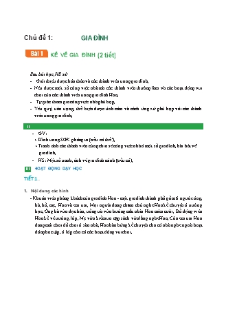 Giáo trình môn Tự nhiên xã hội Lớp 1 (Kết nối tri thức với cuộc sống)