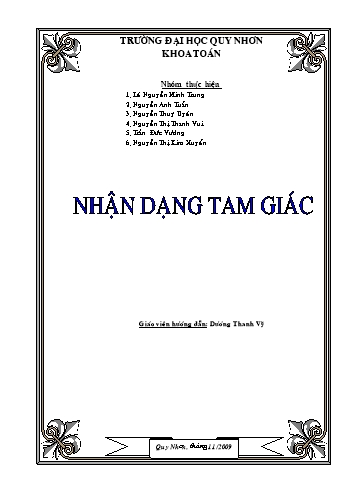 Sáng kiến kinh nghiệm Nhận dạng tam giác