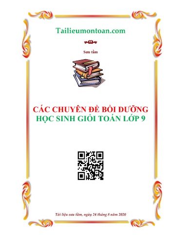 Tài liệu các Chuyên đề bồi dưỡng học sinh giỏi Toán Lớp 9