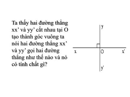 Bài giảng Hình học Lớp 7 - Bài 2: Hai đường thẳng vuông góc