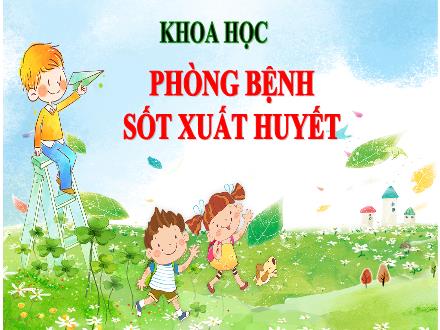 Bài giảng Khoa học Lớp 5 - Tuần 7, Bài: Phòng bệnh sốt xuất huyết
