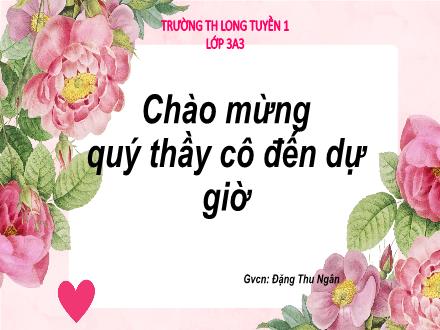 Bài giảng Tiếng Việt Lớp 3 (Chân trời sáng tạo) - Bài 3: Bàn tay cô giáo (Tiết 1) - Năm học 2024-2025 - Đặng Thu Ngân