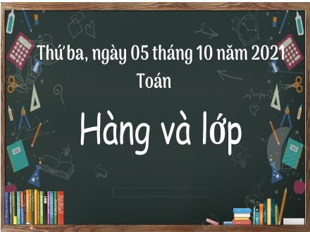 Bài giảng Toán Lớp 4 - Tuần 2, Bài: Hàng và lớp - Năm học 2021-2022