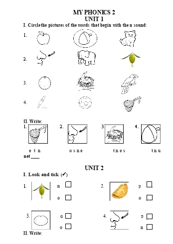 Bài ôn tập Tiếng Anh Lớp 3 - My phonics