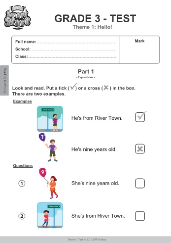 Bài tập ôn môn Tiếng Anh Lớp 3 (i-Learn Smart Start) - Theme 1: Hello!