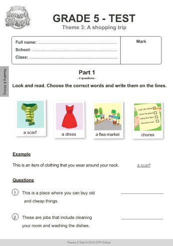 Bài tập ôn Tiếng Anh Lớp 5 (i-Learn Smart Start) - Theme 3: A shopping trip