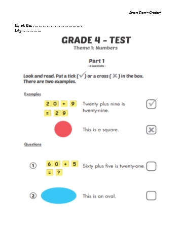 Bài tập Tiếng Anh Lớp 4 (i-Learn Smart Start) - Tuần 4, Theme 1: Numbers - Năm học 2021-2022