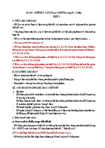 Kế hoạch bài dạy Toán Lớp 5 (Kết nối tri thức với cuộc sống) - Bài 50: Biểu đồ cột