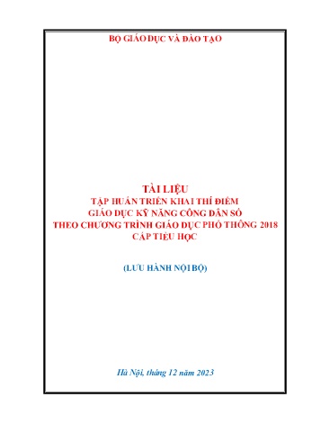 Tài liệu Tập huấn triển khai thí điểm giáo dục kỹ năng công dân số theo chương trình giáo dục phổ thông 2018 cấp tiểu học số 19.12.23